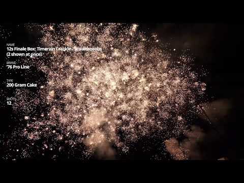 12s Finale Box Timerain Crackle Instant - 12 Shot '76 Pro Line 200 Gram Cake