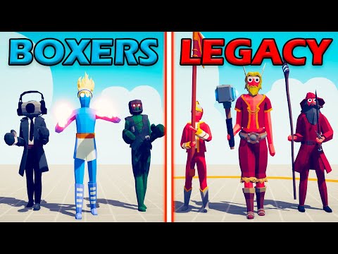 NEW BOXER TEAM vs LEGACY TEAM - Totally Accurate Battle Simulator | TABS