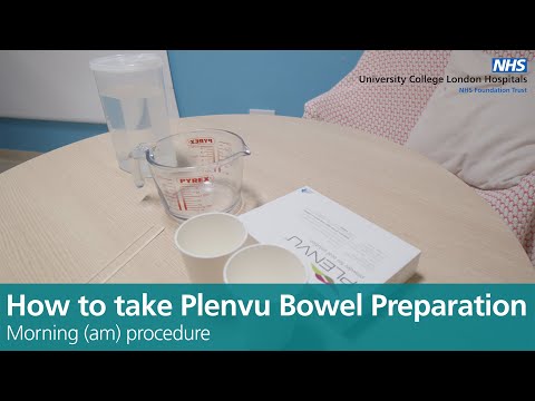 How to use Plenvu bowel preparation kit for a morning colonoscopy procedure