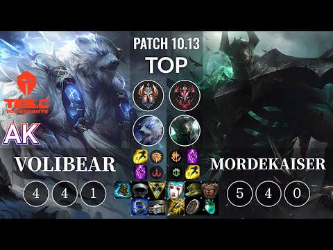 TES AK Volibear vs Mordekaiser Top - KR Patch 10.13