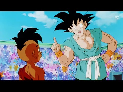 Uub and Goku: The Future of Earth at the World Martial Arts Tournament.