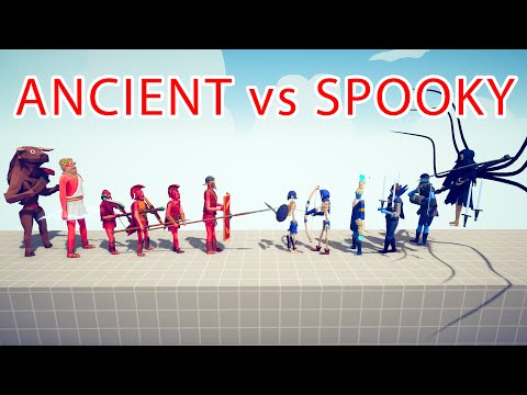ANCIENT TEAM vs SPOOKY TEAM - Totally Accurate Battle Simulator TABS