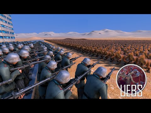 15,000 VELOCIRAPTORS vs. 500 GERMAN MACHINE SOLDIERS - Ultimate Epic Battle Simulator - UEBS
