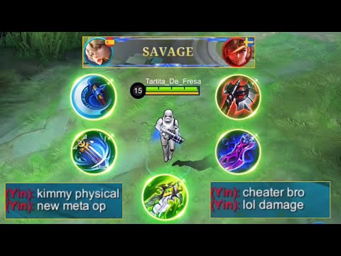 KIMMY PHYSICAL BUILD | ENEMY LAUGH AT MY BUILD | SAVAGE GAMEPLAY | MLBB