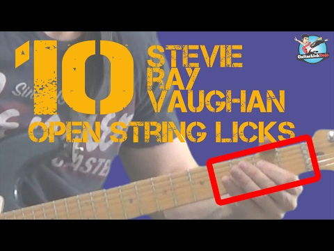 10 Stevie Ray Vaughan Style Open String Blues Licks in the Key of E - with Tabs