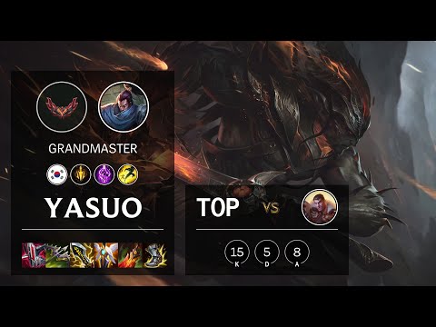 Yasuo Top vs Jayce - KR Grandmaster Patch 12.4