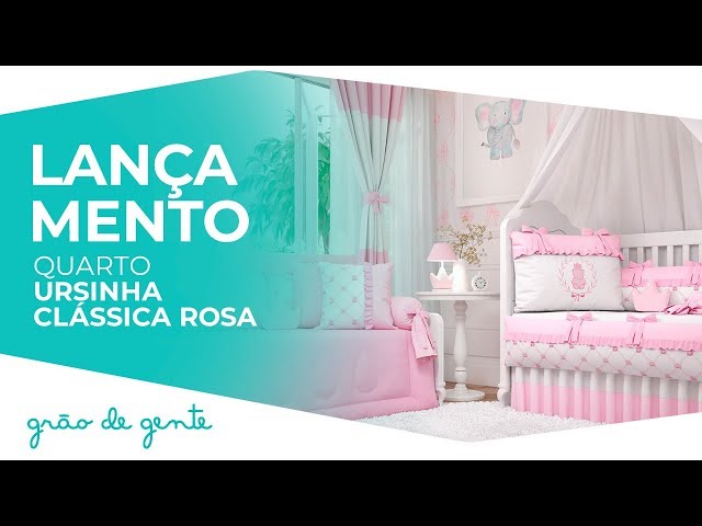 Quarto de Bebê Ursinha Clássica Rosa - Grão de Gente