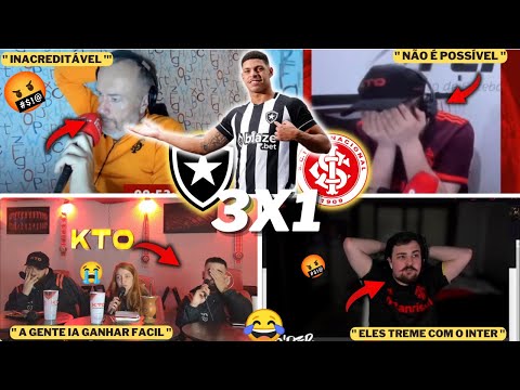 REAÇÕES COLORADAS E TRISTEZA TOTAL - BOTAFOGO 3X1 INTERNACIONAL- PINTOU O CAMPEÃO BRASILEIRO 2023 ?!