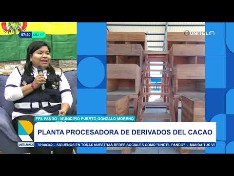 FPS Pando supervisa planta procesadora de cacao en Puerto Gonzalo Moreno