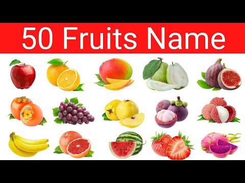 50 Fruits Name with pictures in english | fruits name | fruits | twin kids zone