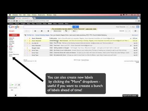 Gmail Tutorial 2013 - Email Organization and Labels (Part 3) Video