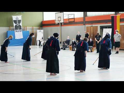 Deutsche Kendo Mannschaftsmeisterschaft (DMMF) 2021 - Finale Frauen (nur Ende) - Bayern vs Hessen