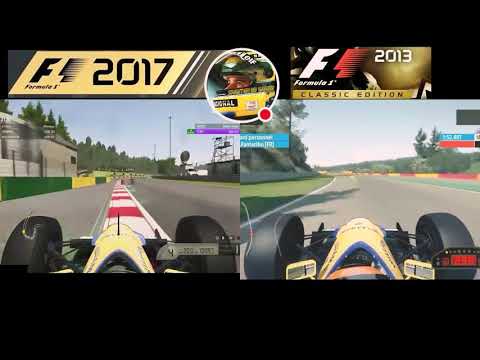 F1 2017 VS F1 2013 Spa (FW14B) Sound And Handling Comparison.