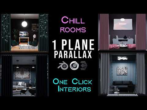 Parallax Chill Rooms | One Click Interiors | Kpack | Blender