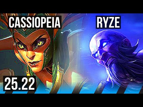 CASSIOPEIA vs RYZE (MID) | KR Grandmaster | 25.22