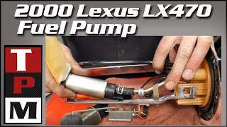 Lexus LX470 Toyota LC100 Fuel pump replacement with denso pump - Fuel pump access location