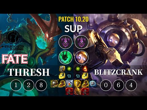 IG Fate Thresh vs Blitzcrank Sup - KR Patch 10.20