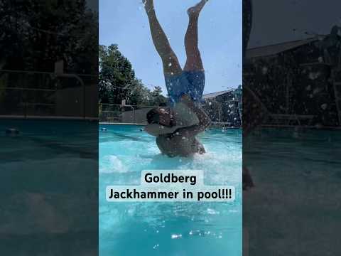 WWE JACKHAMMER in POOL!!!! #shorts #viral #video