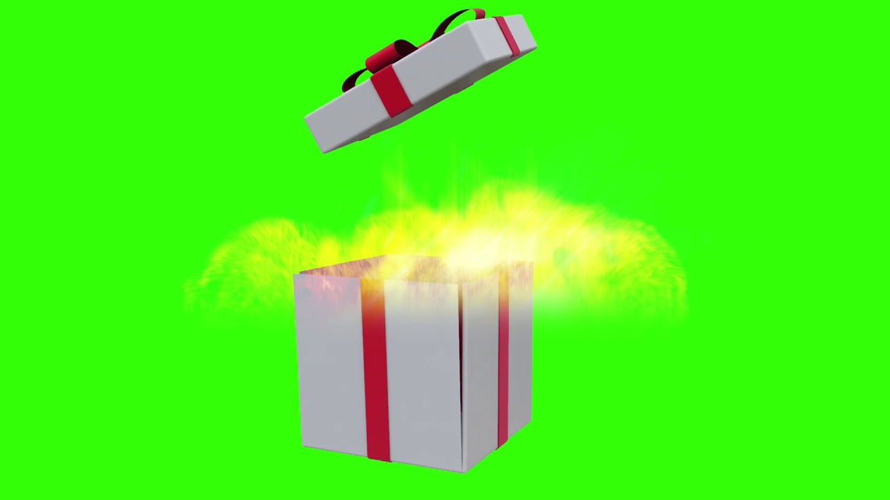 Giftbox open animation Green screen | Free Download |