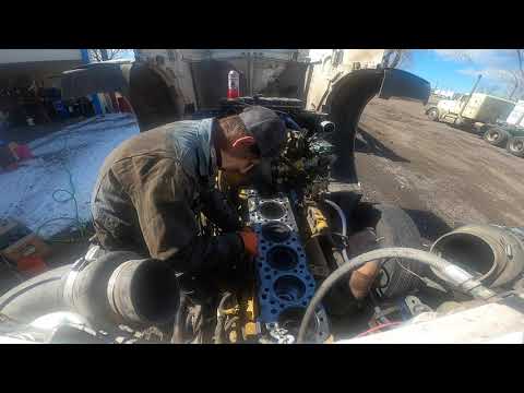 Caterpillar 3406e 5ek cylinder head replacement