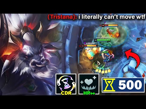 Rank 1 Arena shows you how broken Alistar can be (500 ABILITY HASTE, 4% MAX HP PER ABILITY)