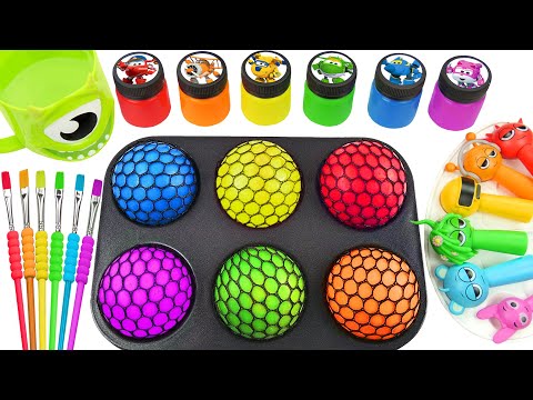 Oddly Satisfying Video l Making DIY 6 Sprunki Candy Unpacking Disney Giant Slime Balls Labubu ASMR