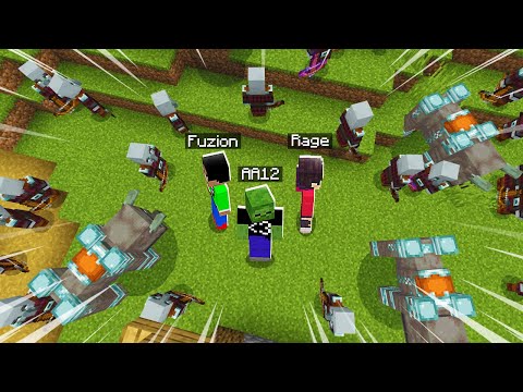 Insane! EPIC Village Defense in Minecraft Live! AA12 (SMP)