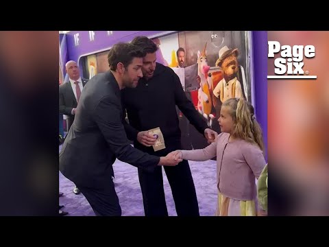 Bradley Cooper’s daughter, Lea, 7, is adorably starstruck by John Krasinski at ‘IF’ premiere