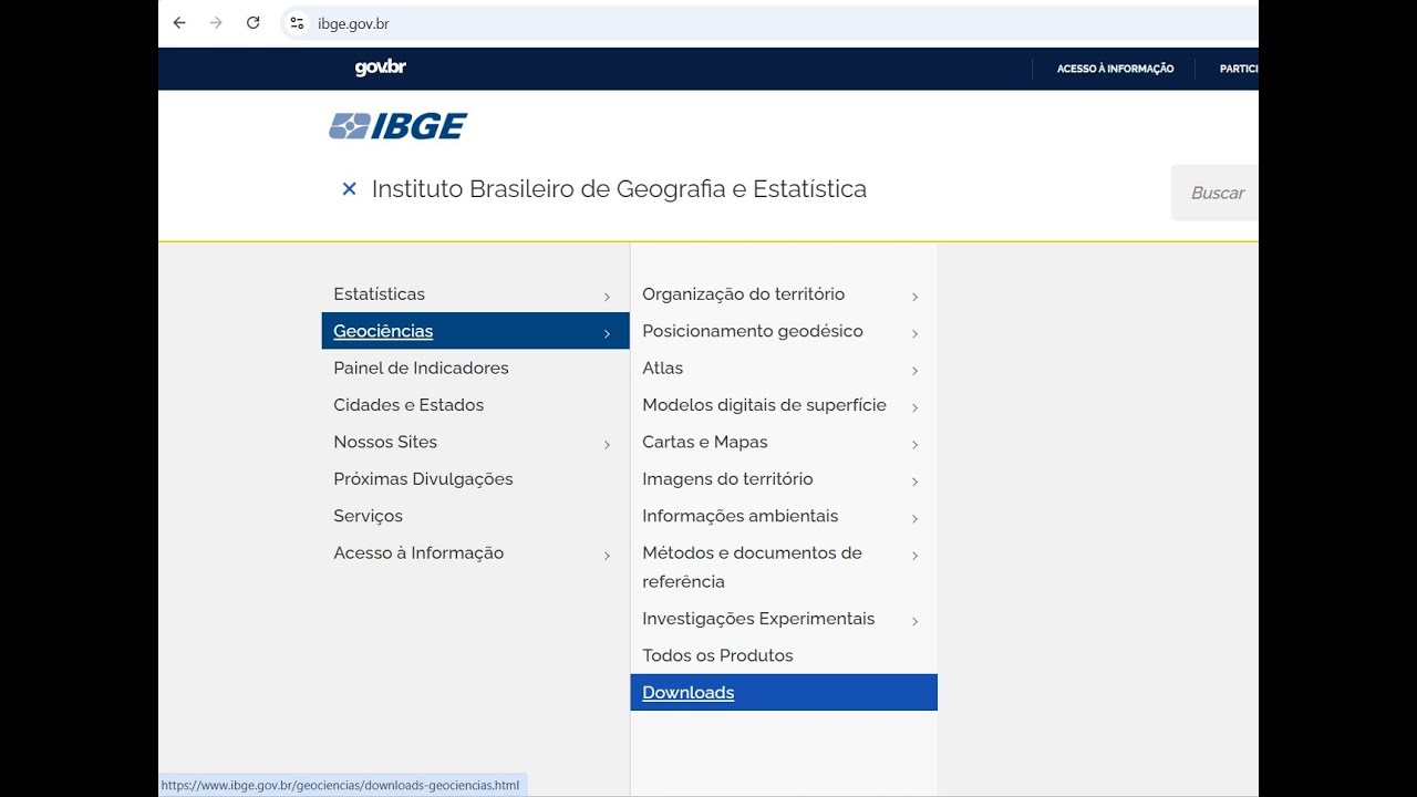Videoaula 5: Download de dados vetoriais no site do IBGE e organizando o banco de dados (atualizado)