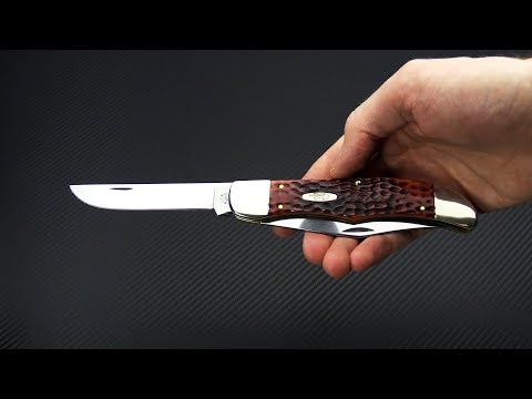 Case Large Folding Hunter Chestnut Jigged Bone w/ Sheath Case Large Folding Hunter Chestnut Jigged Bone w/ Sheath