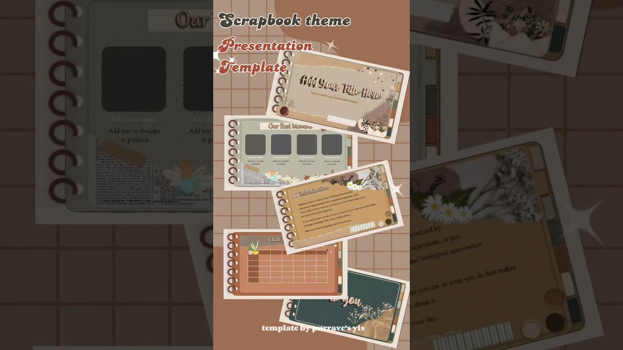 PPT Scrapbook Theme || Aesthetic Powerpoint Template🍁 #purrave #ppt #freetemplate #powerpoint