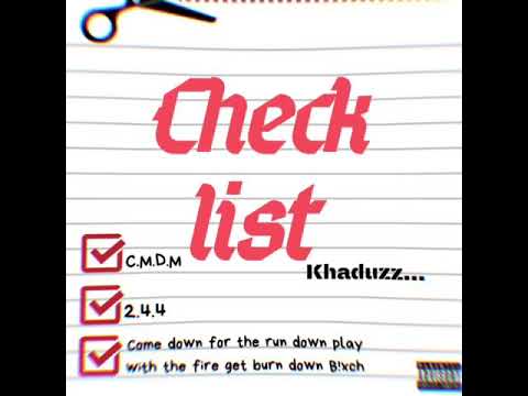 Khaduzz - CheckList (official audio) C.M.D.M