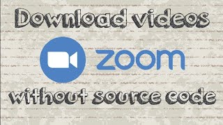 How to download zoom video recording using shared link