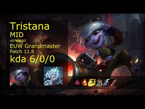 Tristana vs Viego Mid - EUW Grandmaster 6/0/0 Patch 11.8 Gameplay