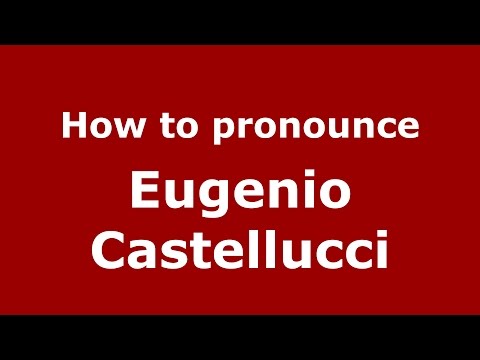 How to pronounce Eugenio Castellucci (Spanish/Argentina) - PronounceNames.com