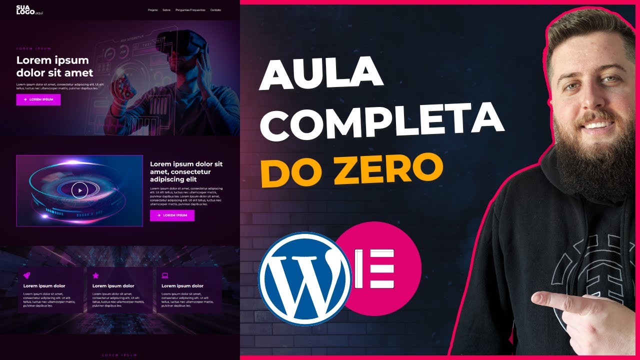 Como criar um Site Incrível estilo ONE PAGE (com WordPress e Elementor)