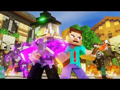THE WITCH FIGHT! - (Minecraft Animation)
