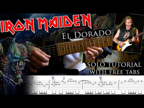 Iron Maiden - El Dorado Dave Murray's solo lesson (with tablatures and backing tracks)