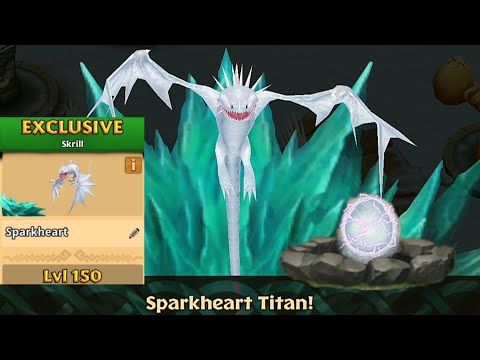 Gauntlet Prize "Sparkheart" Max Level 150 Titan Mode - Exclusive Skrill - Dragons:Rise of Berk