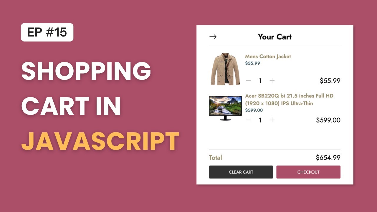 Create a Dynamic E-Commerce Shopping Cart in Javascript