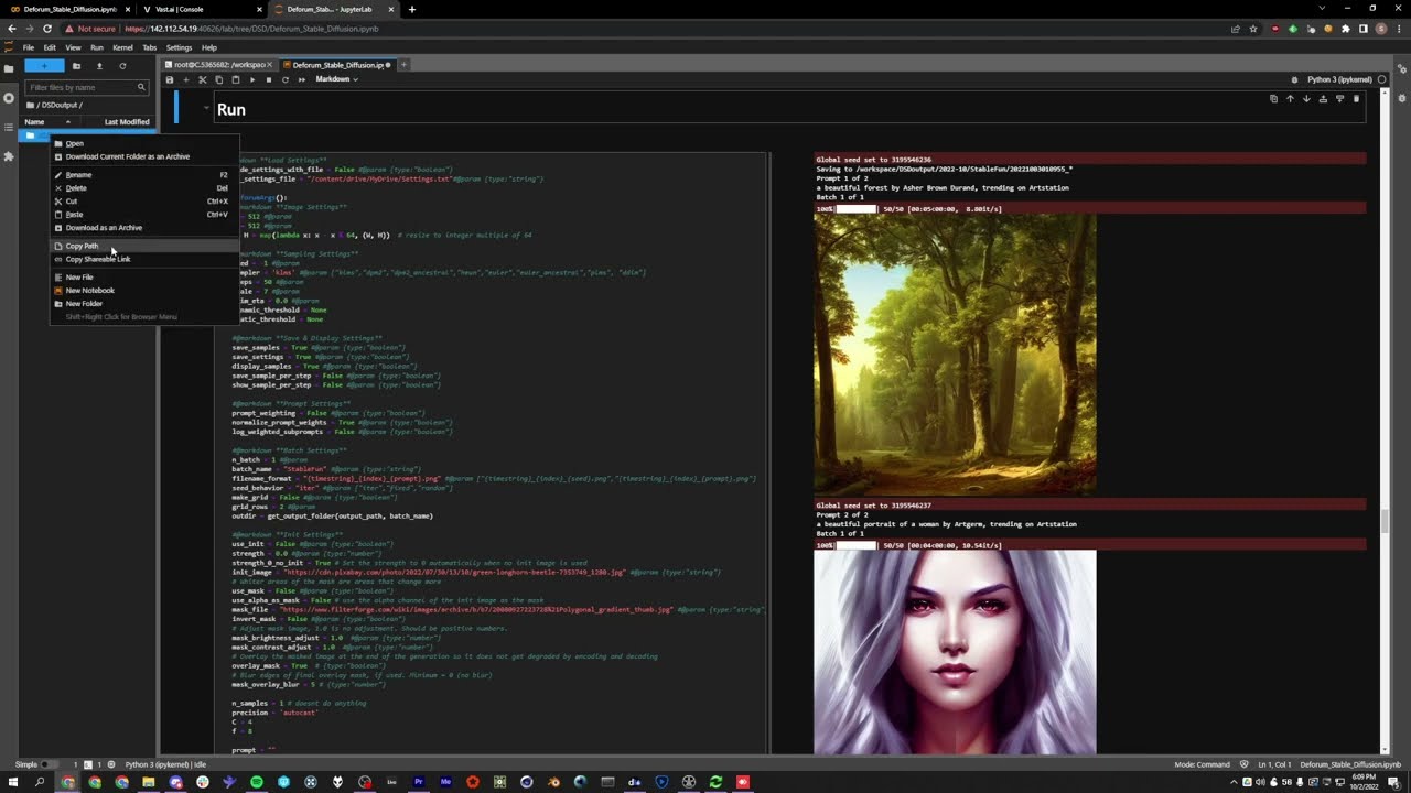 Running Deforum Stable Diffusion on Vast.ai