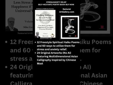 Less #stress and #anxiety with Book Mike Cecotka x SamuraiArtGallery.com #Art/#Poetry/#mentalhealth