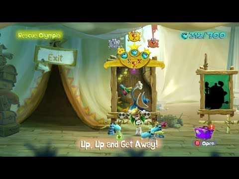 Walkthrough: Rayman Legends 100% - Rescue Olympia - Up, Up and Get Away!