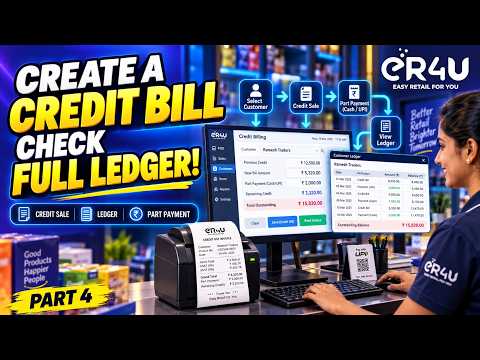 Create Credit Bills and Track Customer Outstanding | eR4U POS Part 4