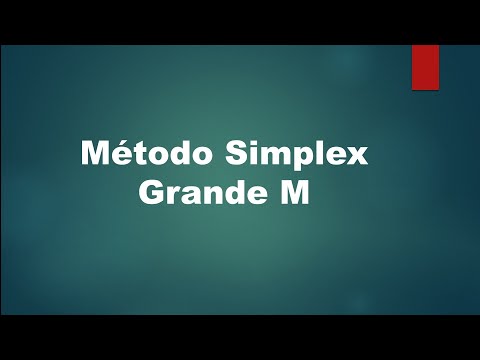 Método Simplex Grande M