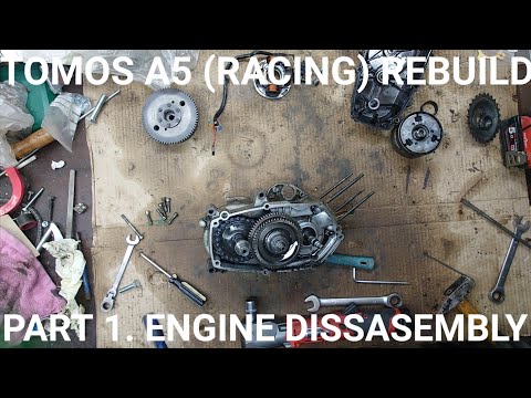 TOMOS A5 (RACING) REBUILD PART 1. ENGINE DISSASEMBLY