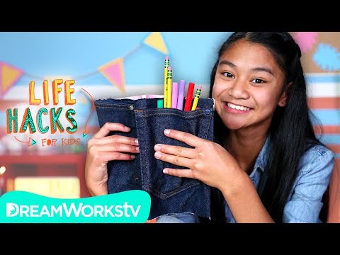 No-Sew Denim Book Cover + More Jean Hacks | LIFE HACKS FOR KIDS