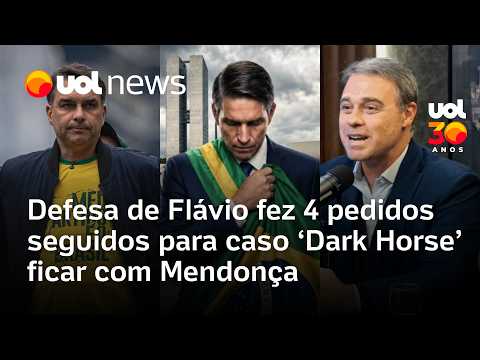 Defesa de Flávio Bolsonaro fez 4 pedidos para caso ‘Dark Horse’ ficar com Mendonça em vez de Dino
