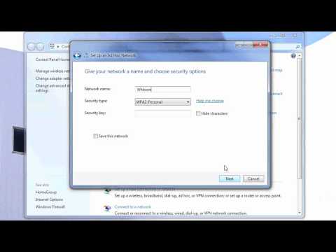 Setting Up an Ad-Hoc Network in Windows 7