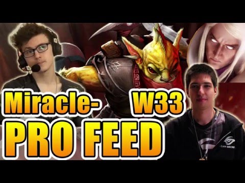 Miracle- & W33 Dota 2 vs !Attacker- Ranked Match - Pro FEED